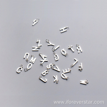 Sterling Silver Pendant Setting Letters A-Z Alphabet Pendant